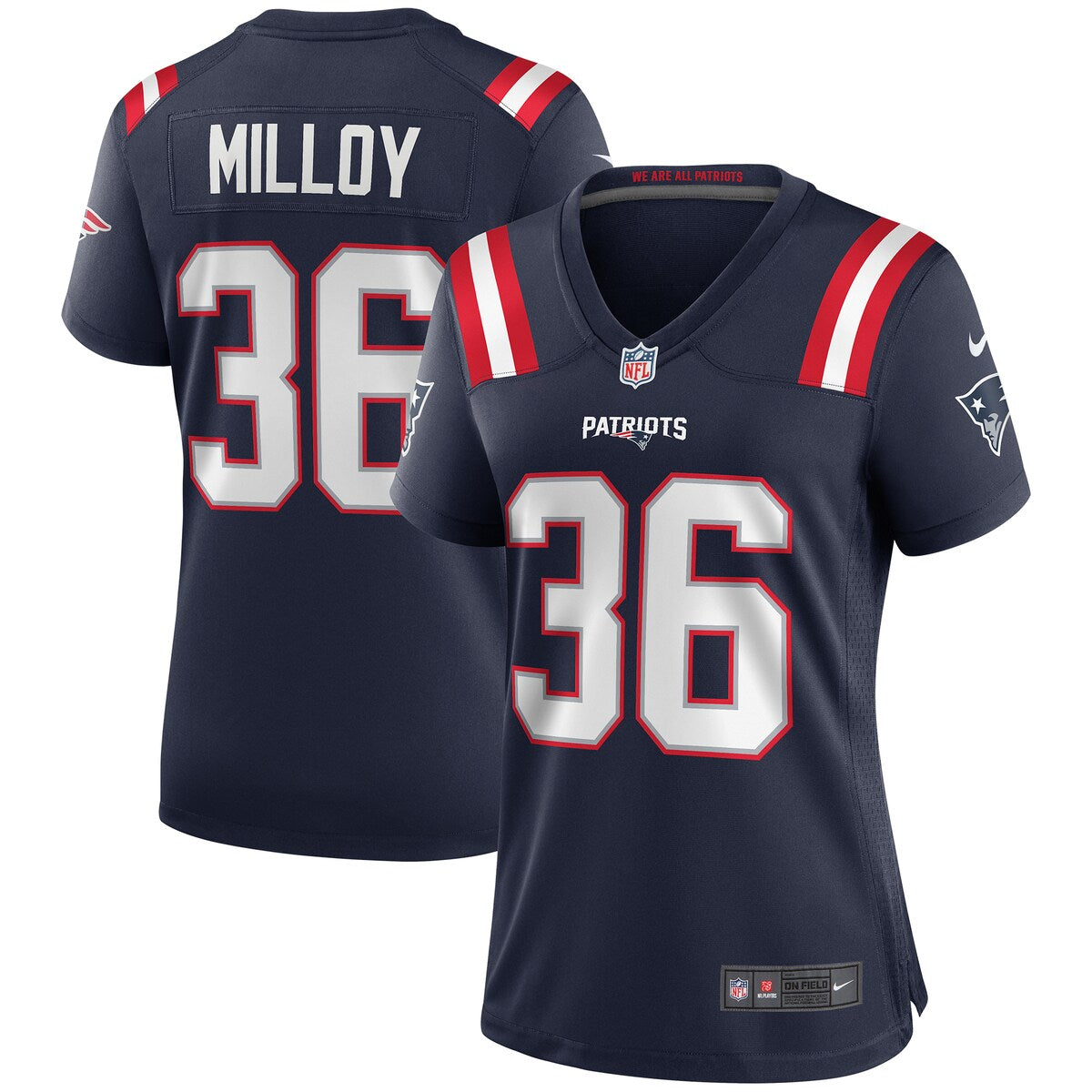 Lawyer Milloy New England Patriots Nike Womens Game Retired Player Jersey Navy