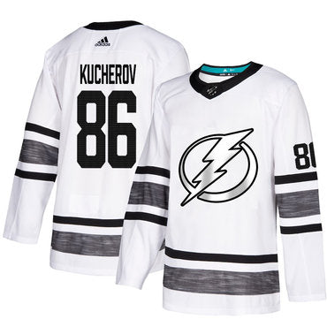 Lightning 86 Nikita Kucherov White Authentic 2019 All star Stitched Hockey Jersey