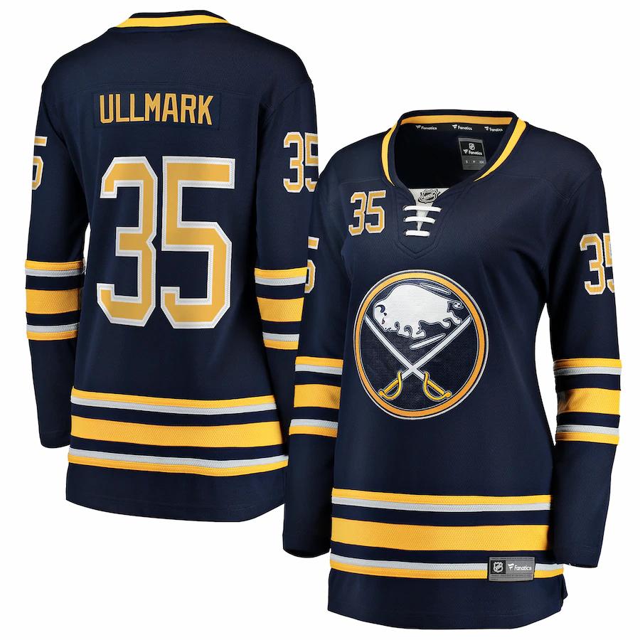 Linus Ullmark Buffalo Sabres Fanatics Branded Womens Home Breakaway Player Jersey Navy