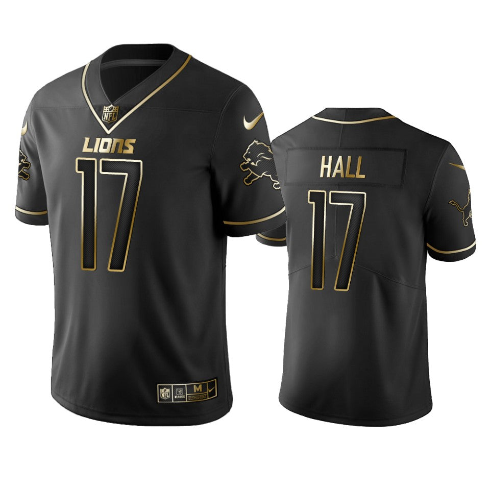 Lions Marvin Hall Black Golden Edition Vapor Limitd Jersey