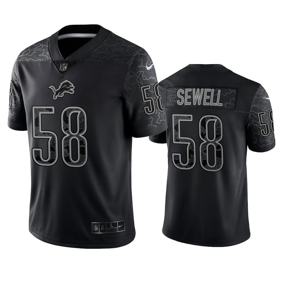 Lions Penei Sewell Reflective Limited Black Jersey