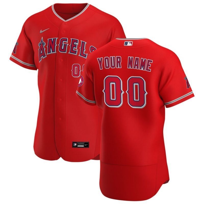 Los Angeles Angels 2020 Mlb Personalized Custom Red Custom Jersey