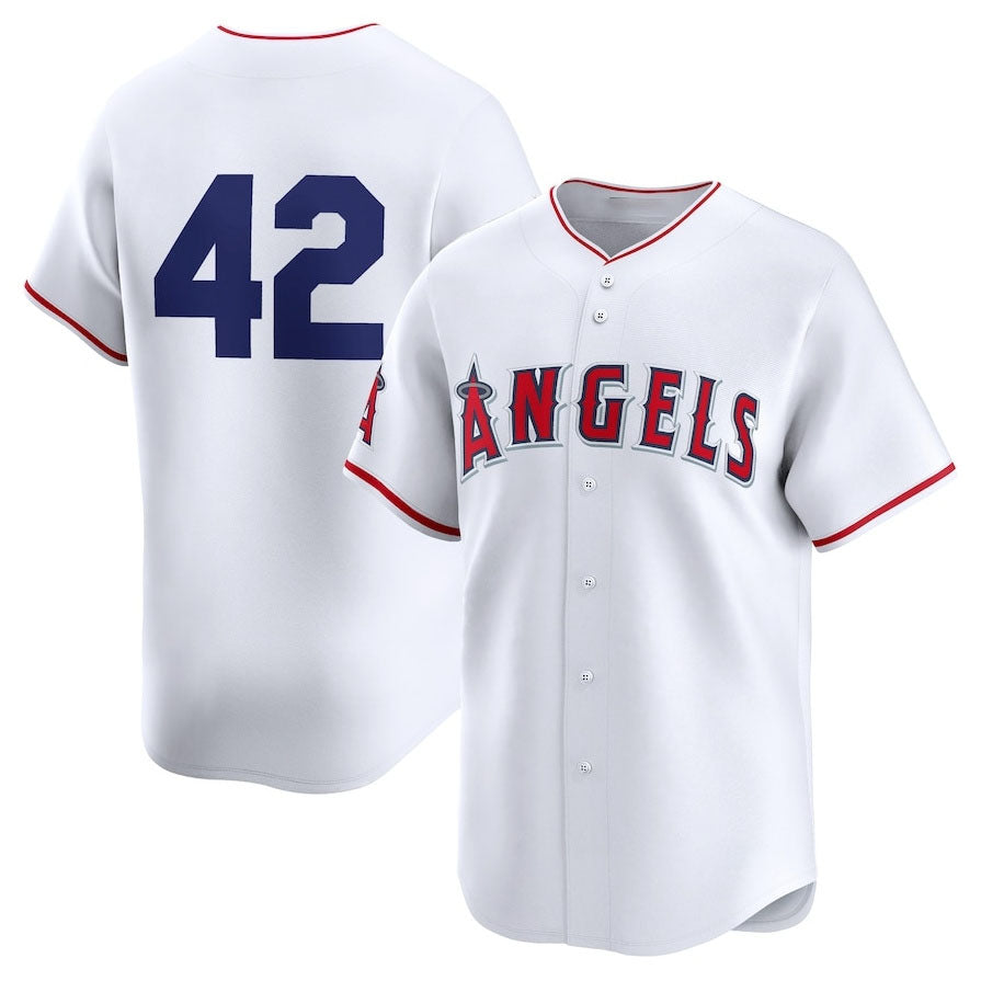 Los Angeles Angels 2024 #42 Jackie Robinson Day Home Limited Jersey White Stitc
