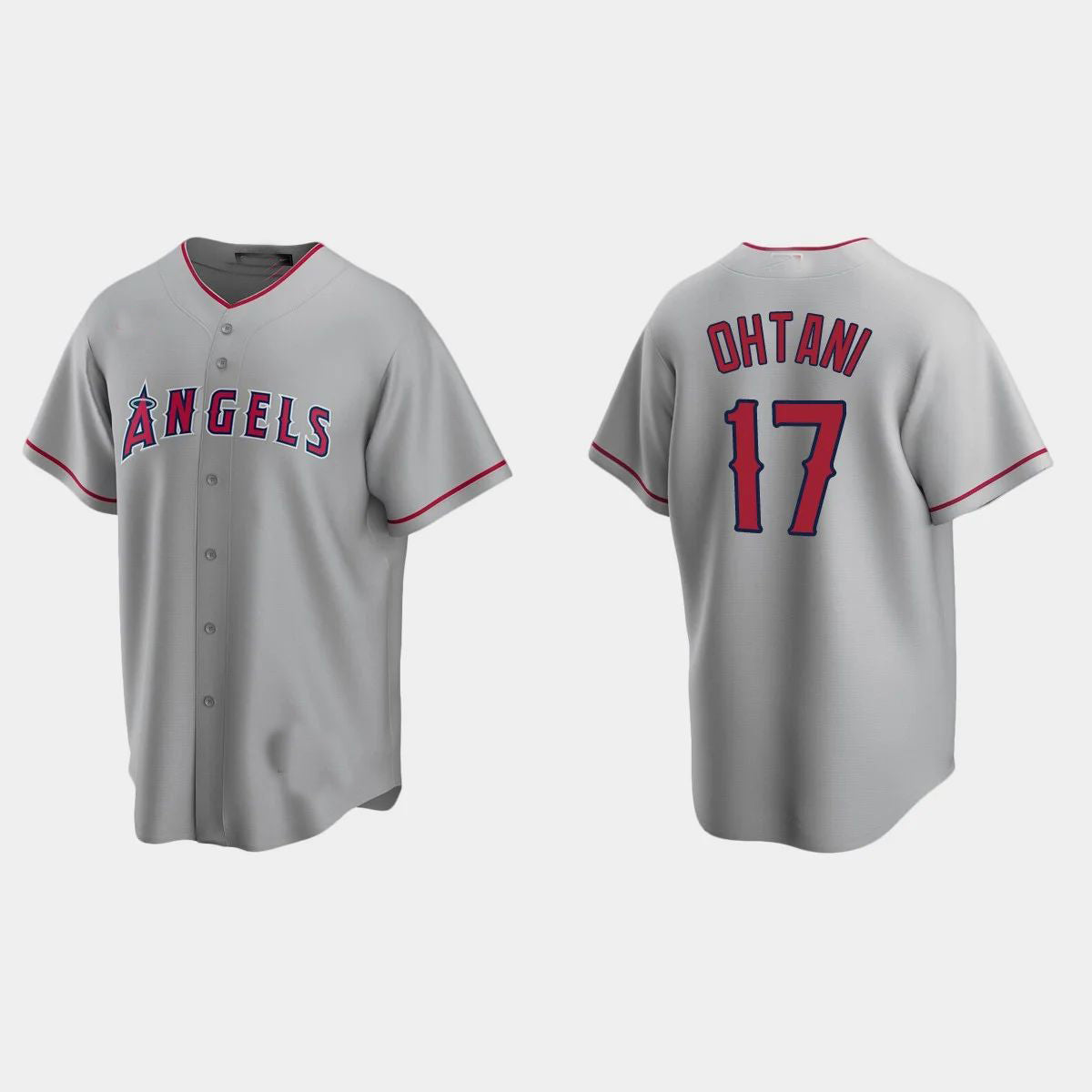 LOS ANGELES ANGELS #17 SHOHEI OHTANI ROAD REPLICA JERSEY C GRAY Stitches Basebal