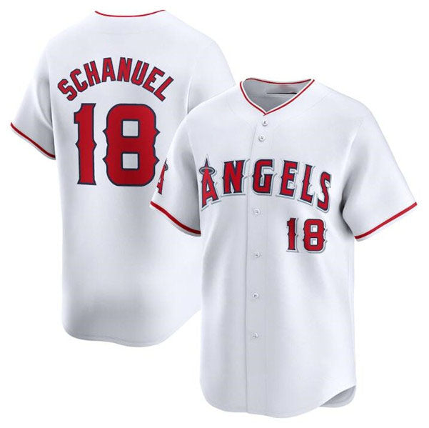 Los Angeles Angels #18 Nolan Schanuel White Home Limited Baseball Stitched Jerse