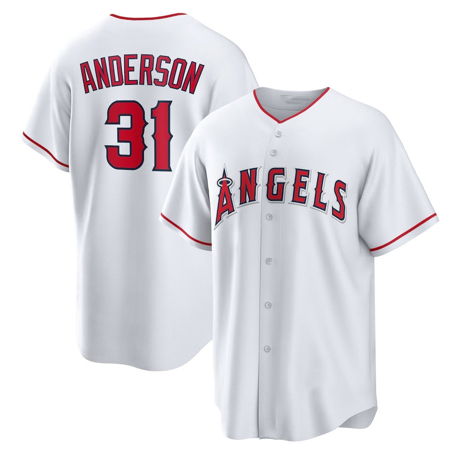 Los Angeles Angels #31 Tyler Anderson Home Replica Jersey White Stitched Baseb