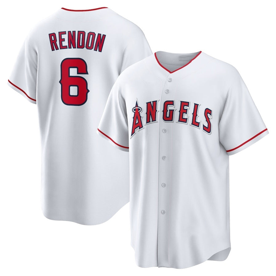 Los Angeles Angels #6 Anthony Rendon Home Replica Player Name Jersey White Sti