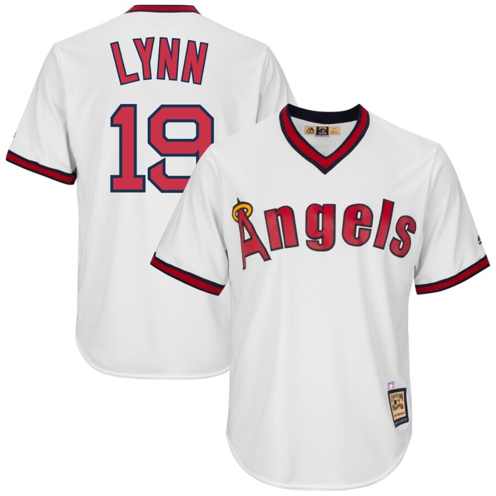 Los Angeles Angels Fred Lynn White Throwback Pullover Jersey