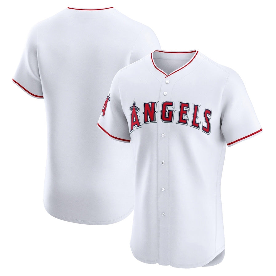 Los Angeles Angels Home Elite Jersey White Stitched Baseball Jersey