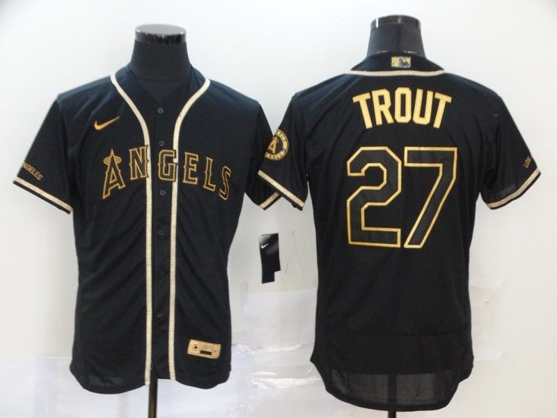 Los Angeles Angels Mike Trout 27 2020 Mlb Black Jersey