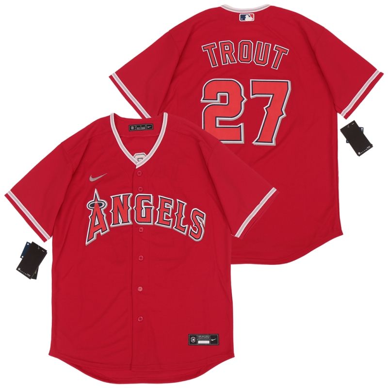 Los Angeles Angels Mike Trout 27 2020 Mlb Red Jersey