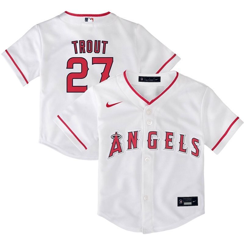 Los Angeles Angels Mike Trout 27 2020 Mlb White Jersey