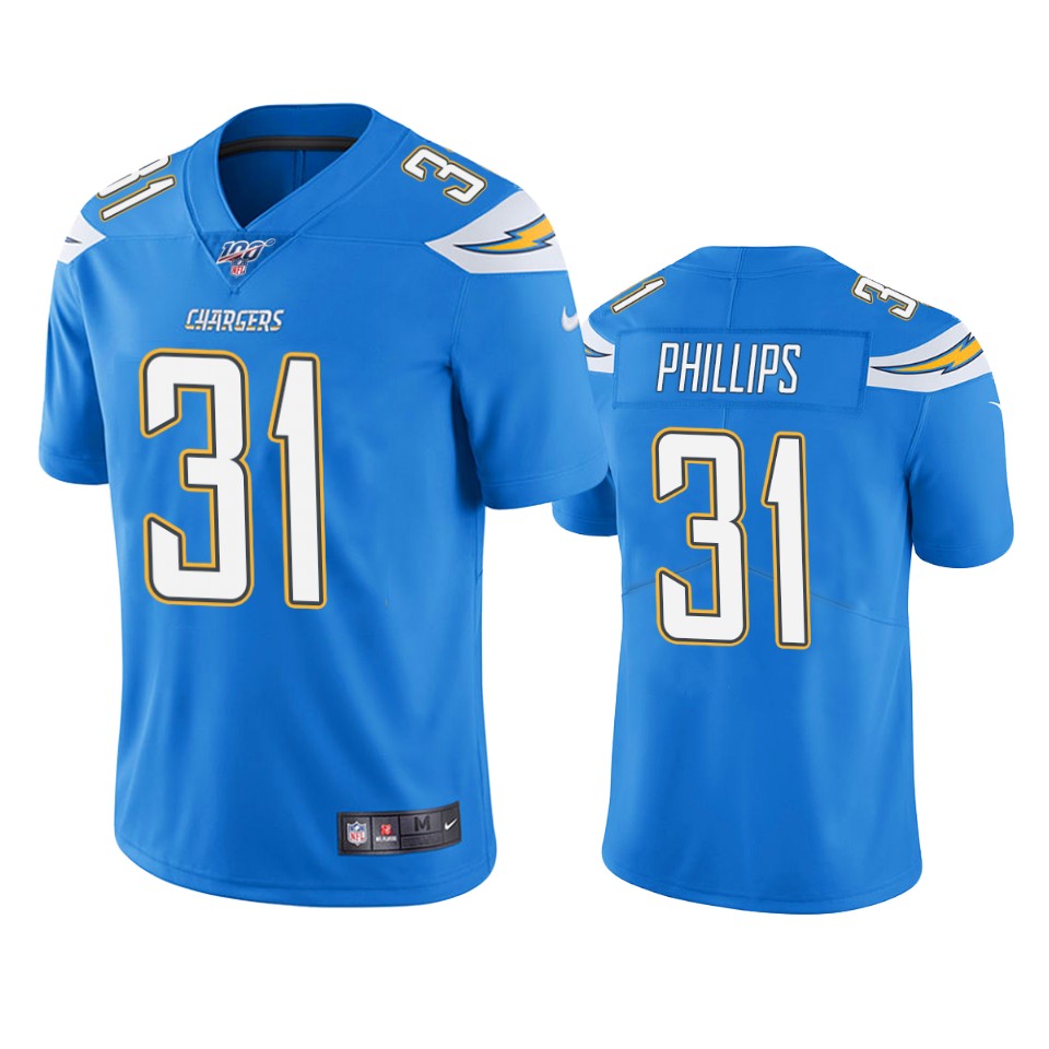 Los Angeles Chargers Adrian Phillips Powder Blue 100th Season Vapor Limited Jersey
