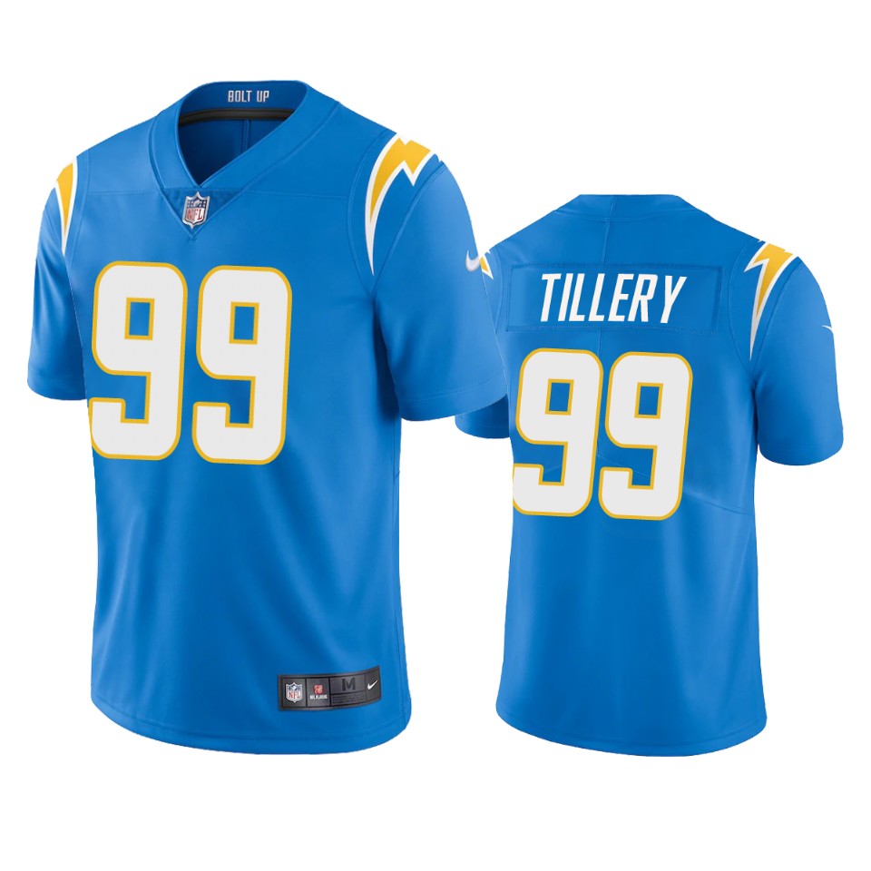 Los Angeles Chargers Jerry Tillery Powder Blue 2020 Vapor Limited Jersey Mens