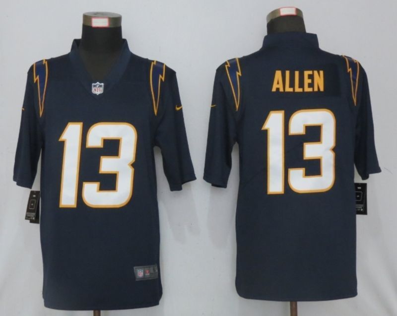 Los Angeles Chargers Keenan Allen 13 Nfl 2020 Black Blue Jersey