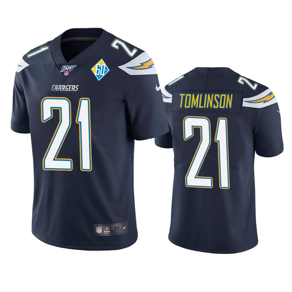 Los Angeles Chargers Ladainian Tomlinson Navy 60th Anniversary Vapor Limited Jersey