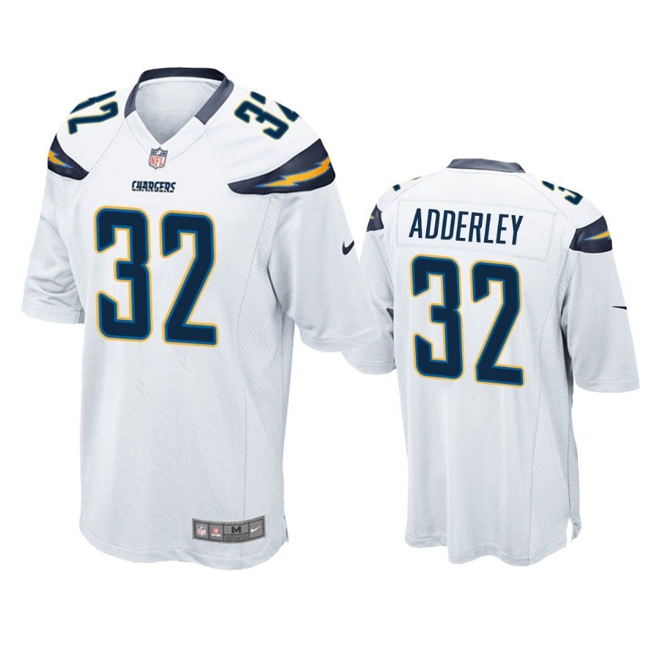 Los Angeles Chargers Nasir Adderley 2019 Nfl Draft White Game Jersey