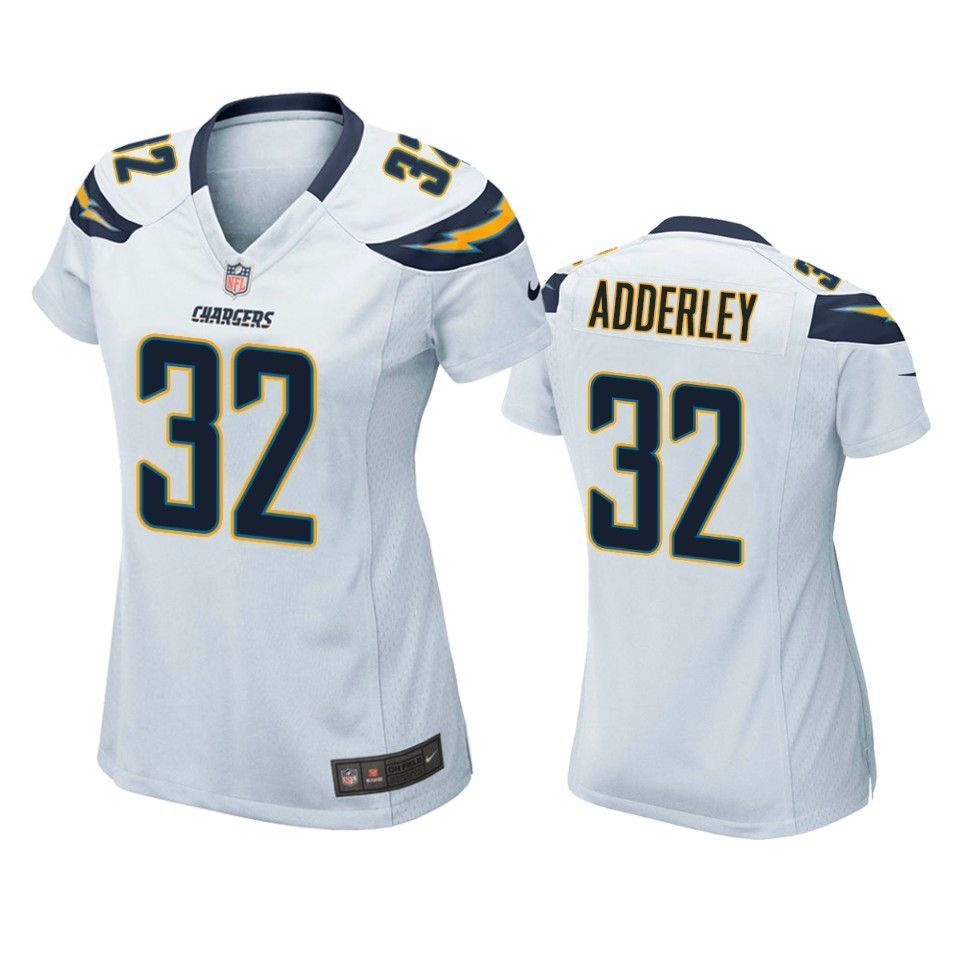 Los Angeles Chargers Nasir Adderley 2019 Nfl Draft White Game Womens Jersey