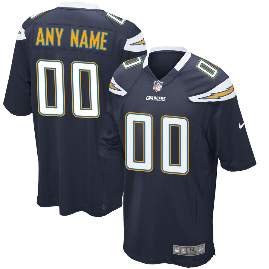 Los Angeles Chargers Nike Custom Game Jersey Navy