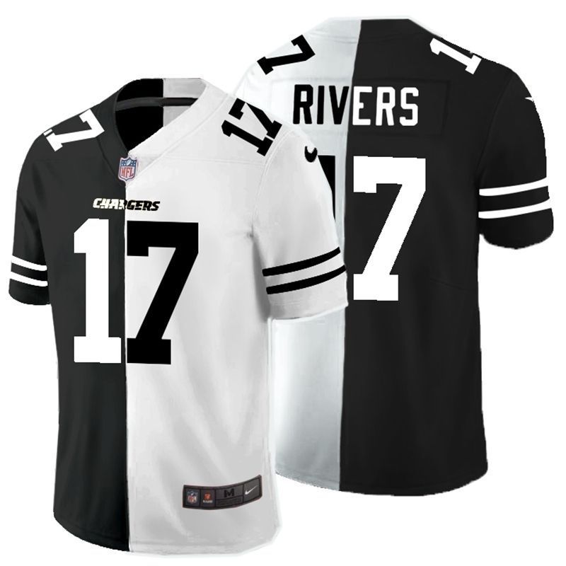 Los Angeles Chargers Philip Rivers 17 Nfl 2020 Black And White Jersey