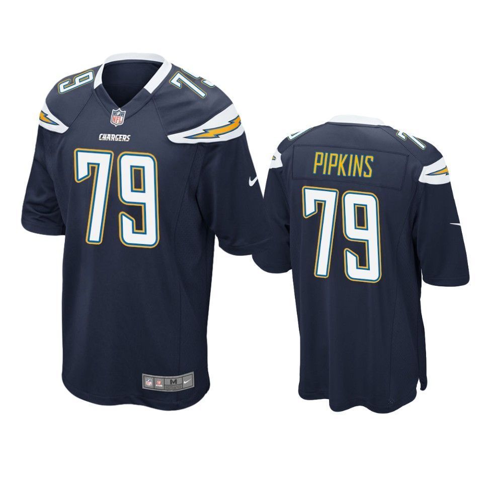 Los Angeles Chargers Trey Pipkins 2019 Nfl Draft Navy Game Jersey