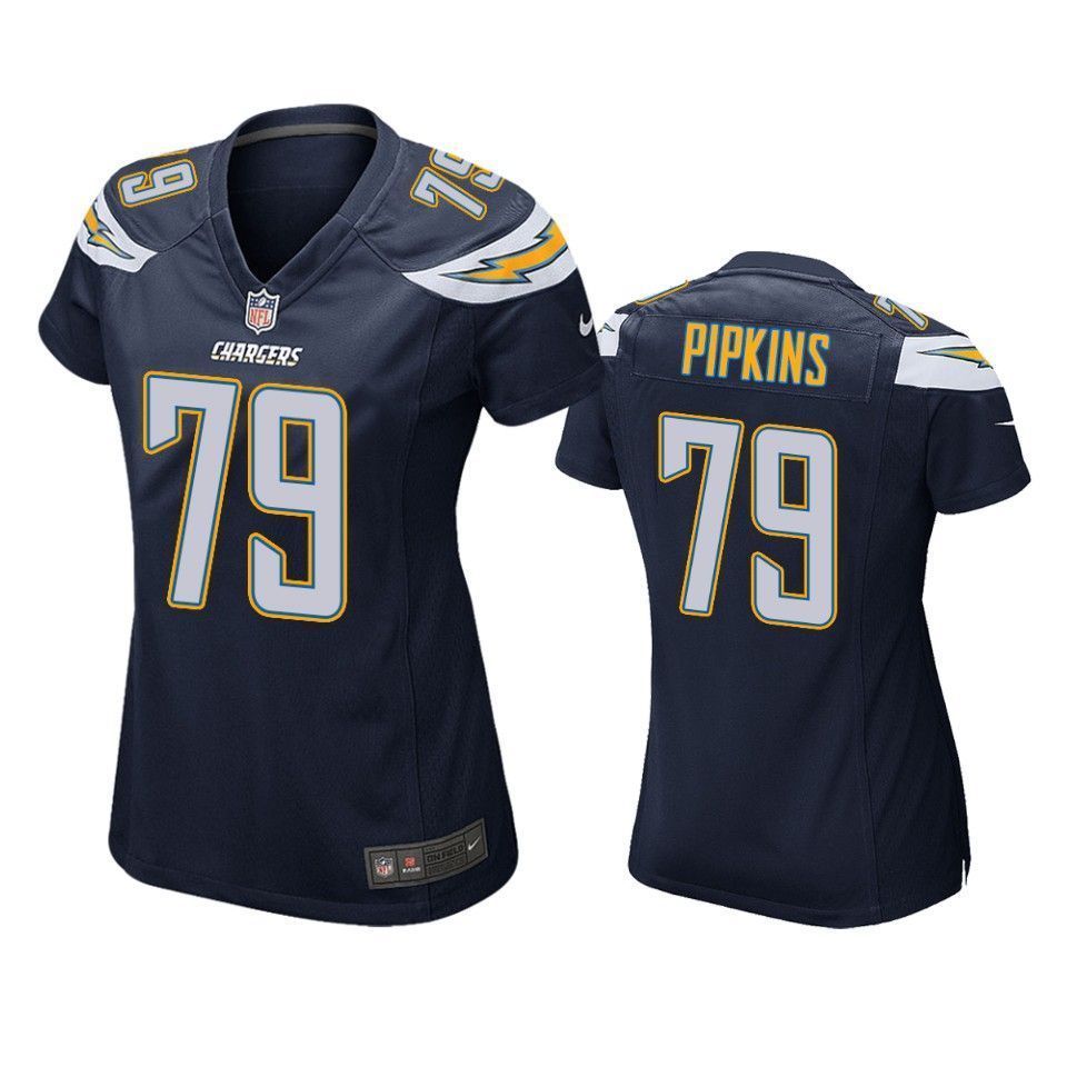 Los Angeles Chargers Trey Pipkins 2019 Nfl Draft Navy Game Womens Jersey