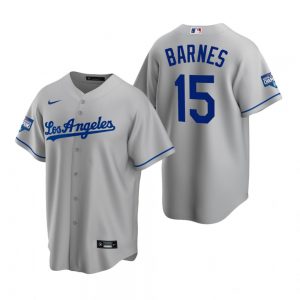 Los Angeles Dodgers 15 Austin Barnes Gray 2020 World Series Champions Replica Jersey