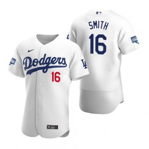 Los Angeles Dodgers 16 Will Smith White 2020 World Series Champions Jersey