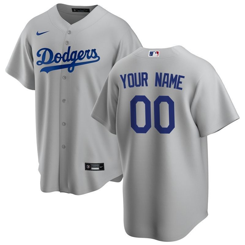 Los Angeles Dodgers 2020 Mlb Personalized Custom Light Grey Custom Jersey