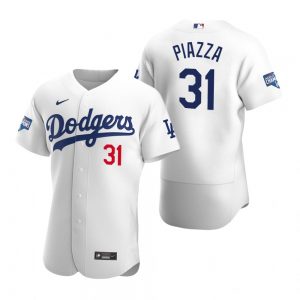 Los Angeles Dodgers 31 Mike Piazza White 2020 World Series Champions Jersey