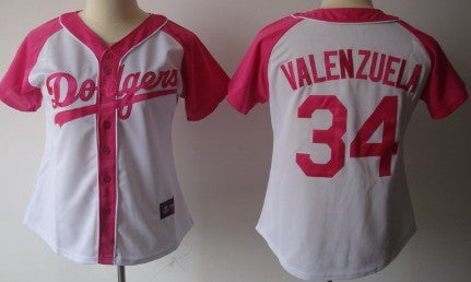 Los Angeles Dodgers 34 Fernando Valenzuela 2012 Fashion Womens By Majestic Athletic Jersey