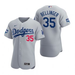 Los Angeles Dodgers 35 Cody Bellinger Gray 2020 World Series Champions Jersey