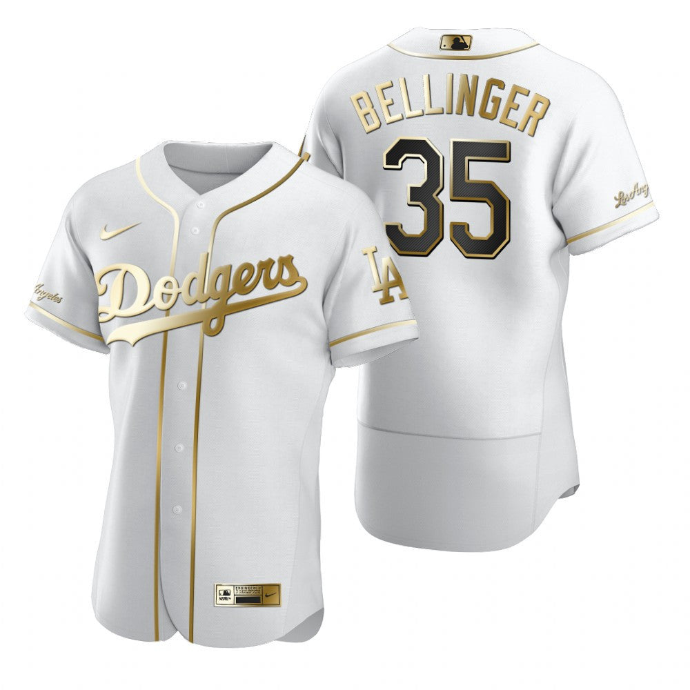 Los Angeles Dodgers 35 Cody Bellinger Mlb Golden Brandedition White Jersey Gift For Dodgers Fans