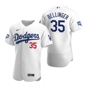 Los Angeles Dodgers 35 Cody Bellinger White 2020 World Series Champions Jersey