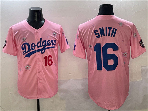 Los Angeles Dodgers #16 Will Smith Pink 2025 Tokyo Series Limited Stitched Baseb