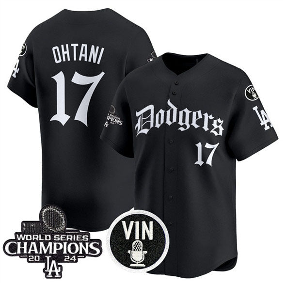 Los Angeles Dodgers #17 Shohei Ohtani Black Mexico 2025 LA Gothic Style With Vin