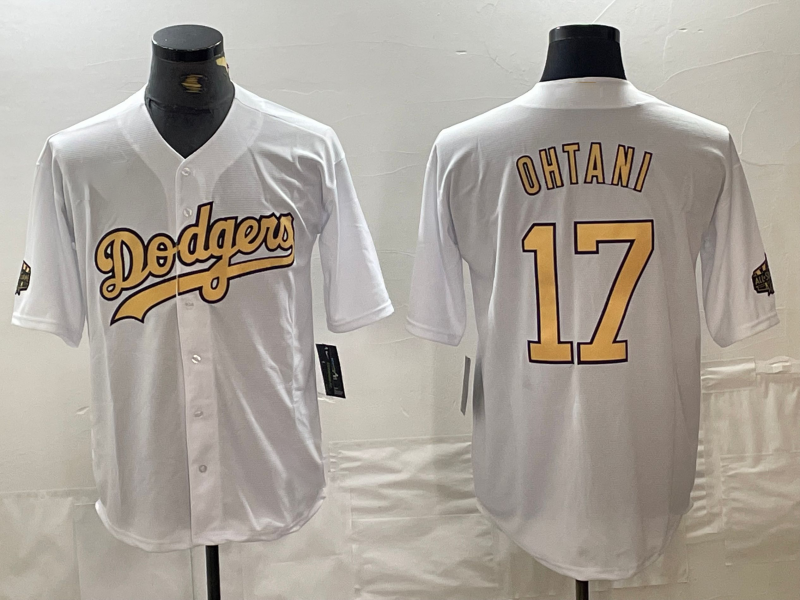 Los Angeles Dodgers #17 Shohei Ohtani White 2022 All Star Stitched Flex Base Bas