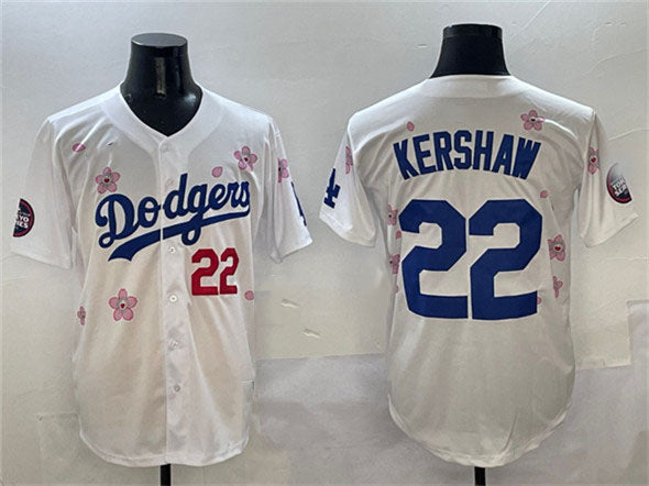 Los Angeles Dodgers #22 Clayton Kershaw White 2025 Tokyo Series Limited Stitched