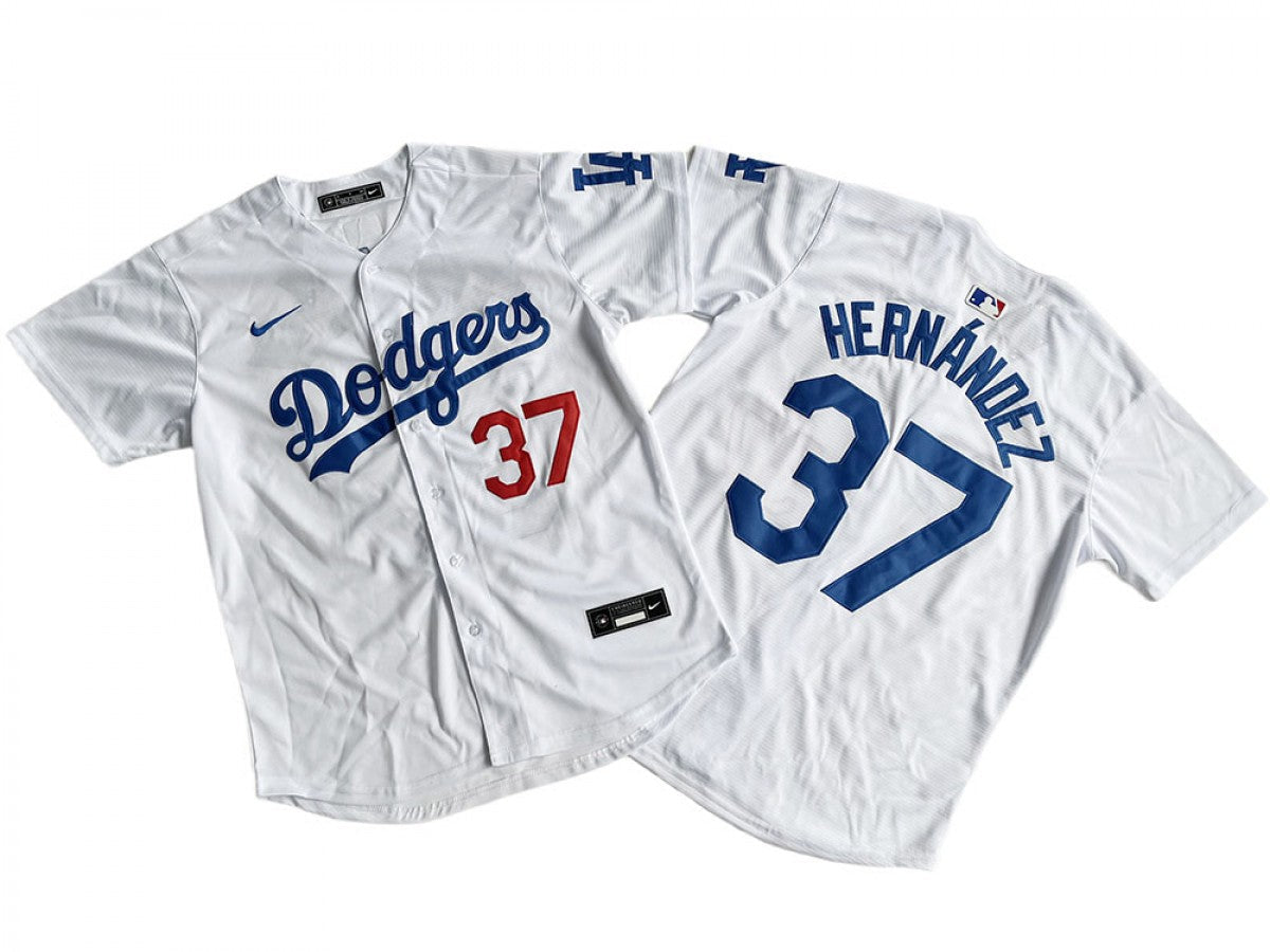 Los Angeles Dodgers #37 Teoscar Hernandez White Limited Jersey