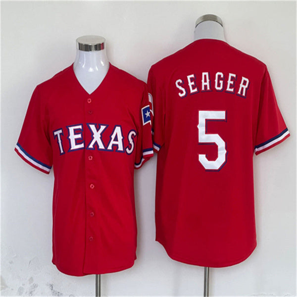 Los Angeles Dodgers #5 Corey Seager Red Home Authentic Patch Jersey Baseball Jer