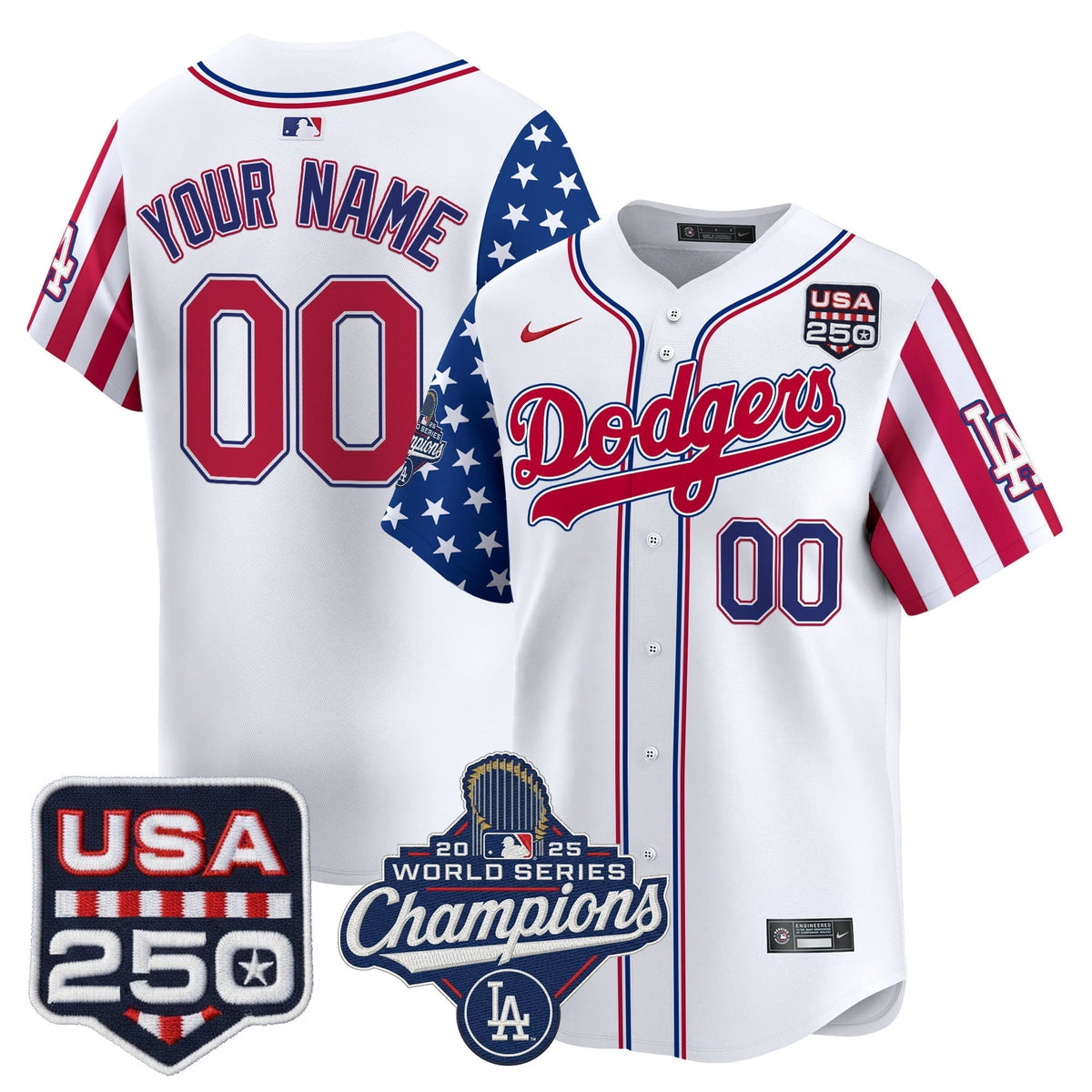 Los Angeles Dodgers “America250 Edition” Vapor Premier Limited Custom Jersey V2