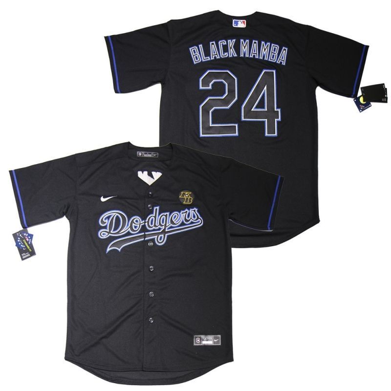 Los Angeles Dodgers Black Mamba Tribute Kobe Bryant 24 2020 Mlb Black Jersey