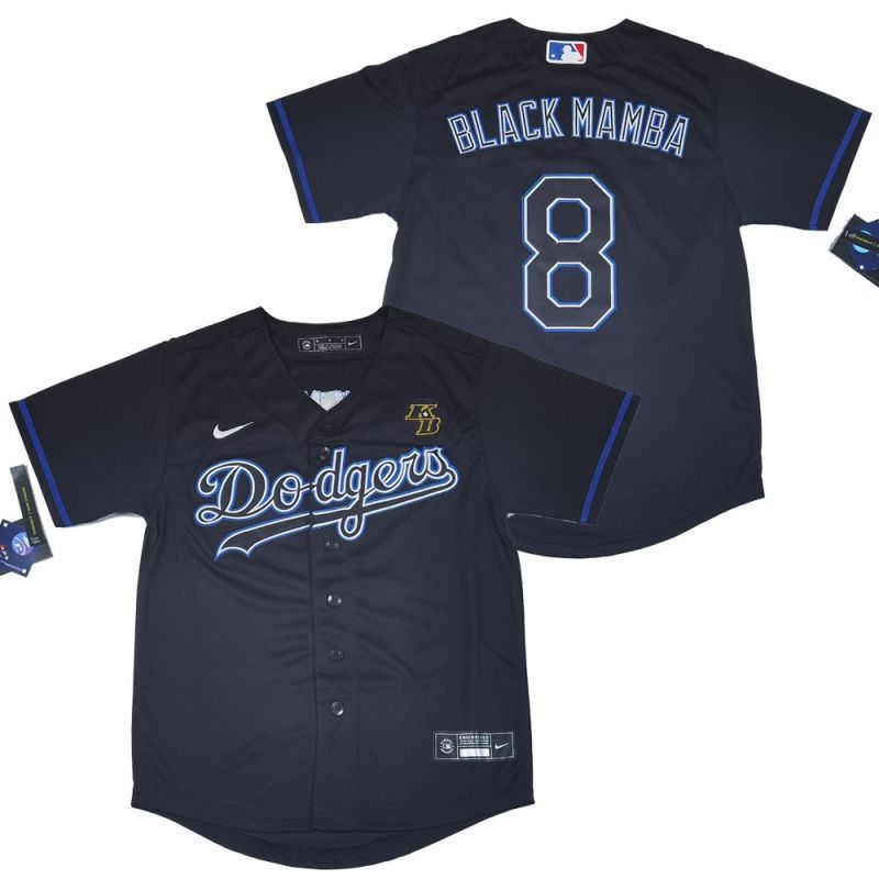 Los Angeles Dodgers Black Mamba Tribute Kobe Bryant 8 2020 Mlb Black Blue Jersey