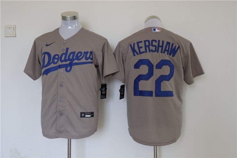 Los Angeles Dodgers Clayton Kershaw 22 2020 Mlb Grey Jersey