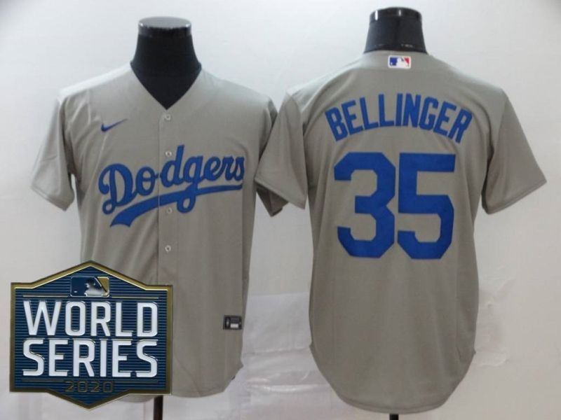 Los Angeles Dodgers Cody Bellinger35 2020 Mlb Grey Jersey