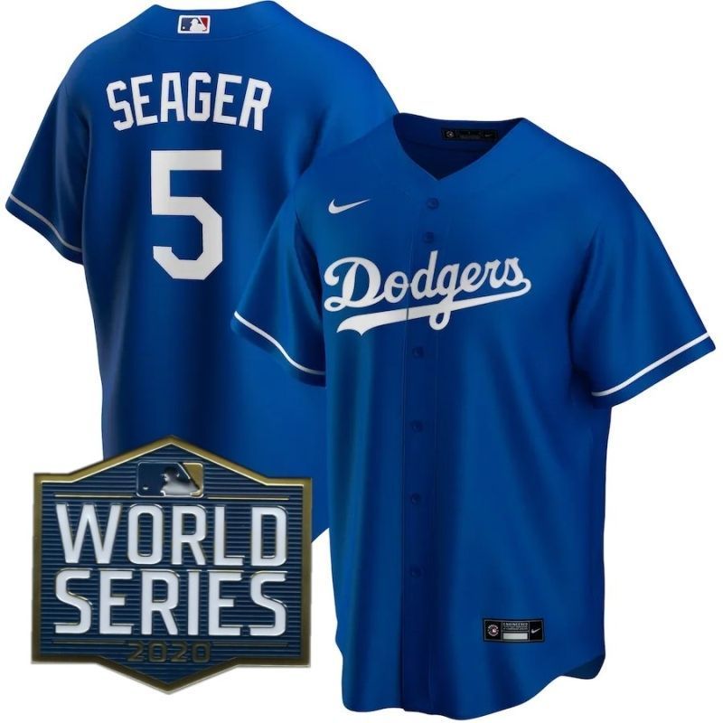 Los Angeles Dodgers Corey Seager 5 2020 Mlb Blue Jersey