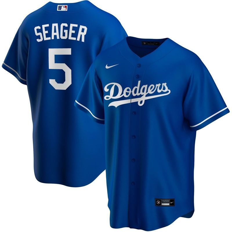 Los Angeles Dodgers Corey Seager 5 2020 Mlb Navy Blue Jersey
