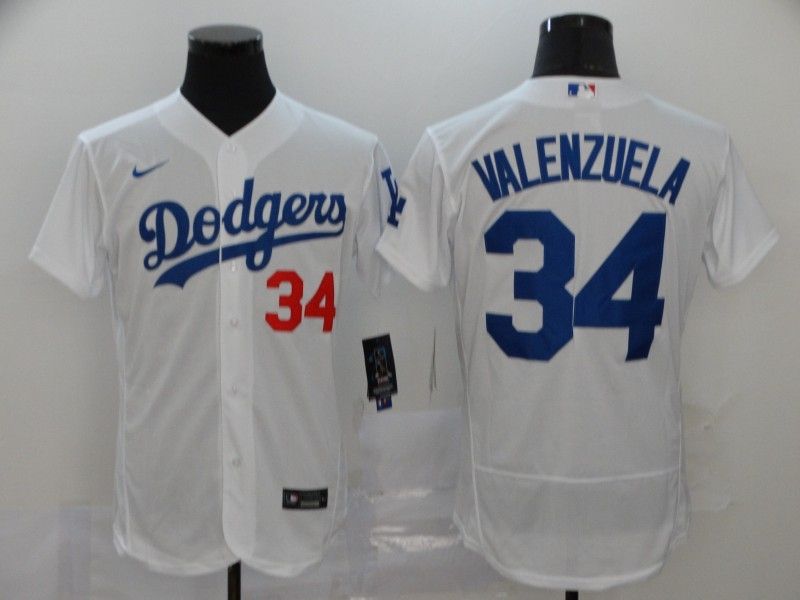 Los Angeles Dodgers Fernando Valenzuela 34 2020 Mlb White Jersey