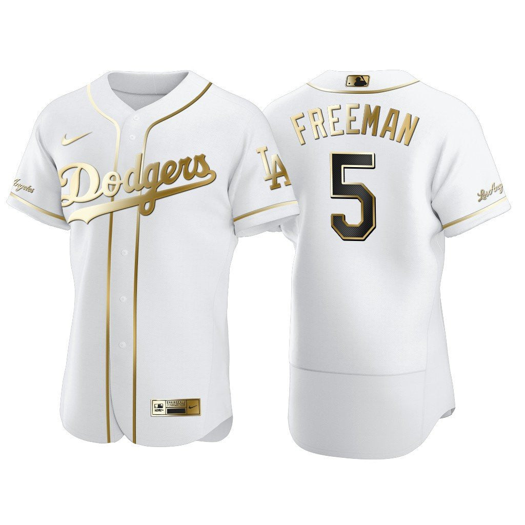 Los Angeles Dodgers Freddie Freeman 5 Mlb Golden City Brandedition White Jersey Gift For Dodgers Fans