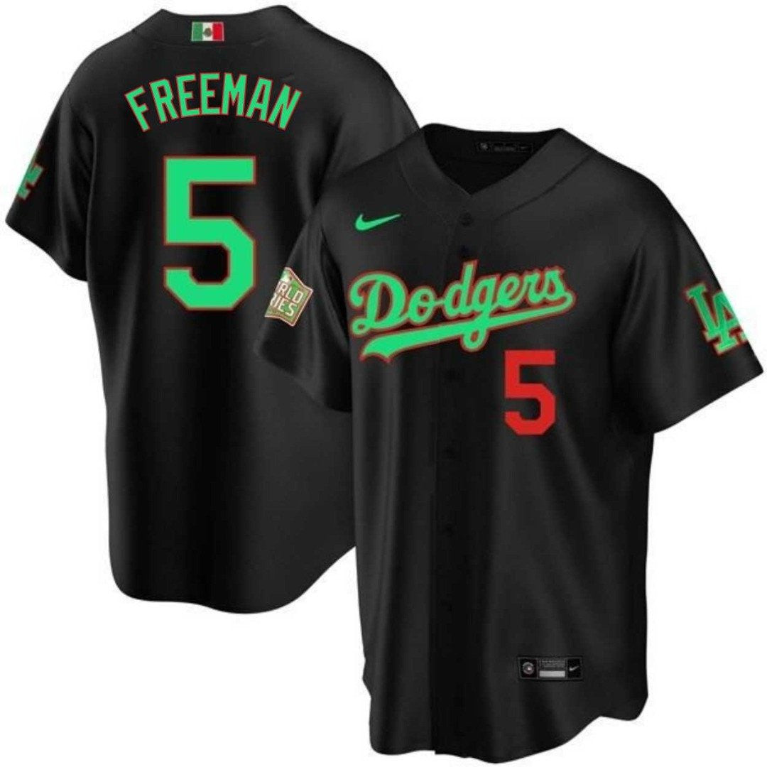Los Angeles Dodgers Freddie Freeman 5 Mlb Player Black Jersey Gift For Dodgers Fans